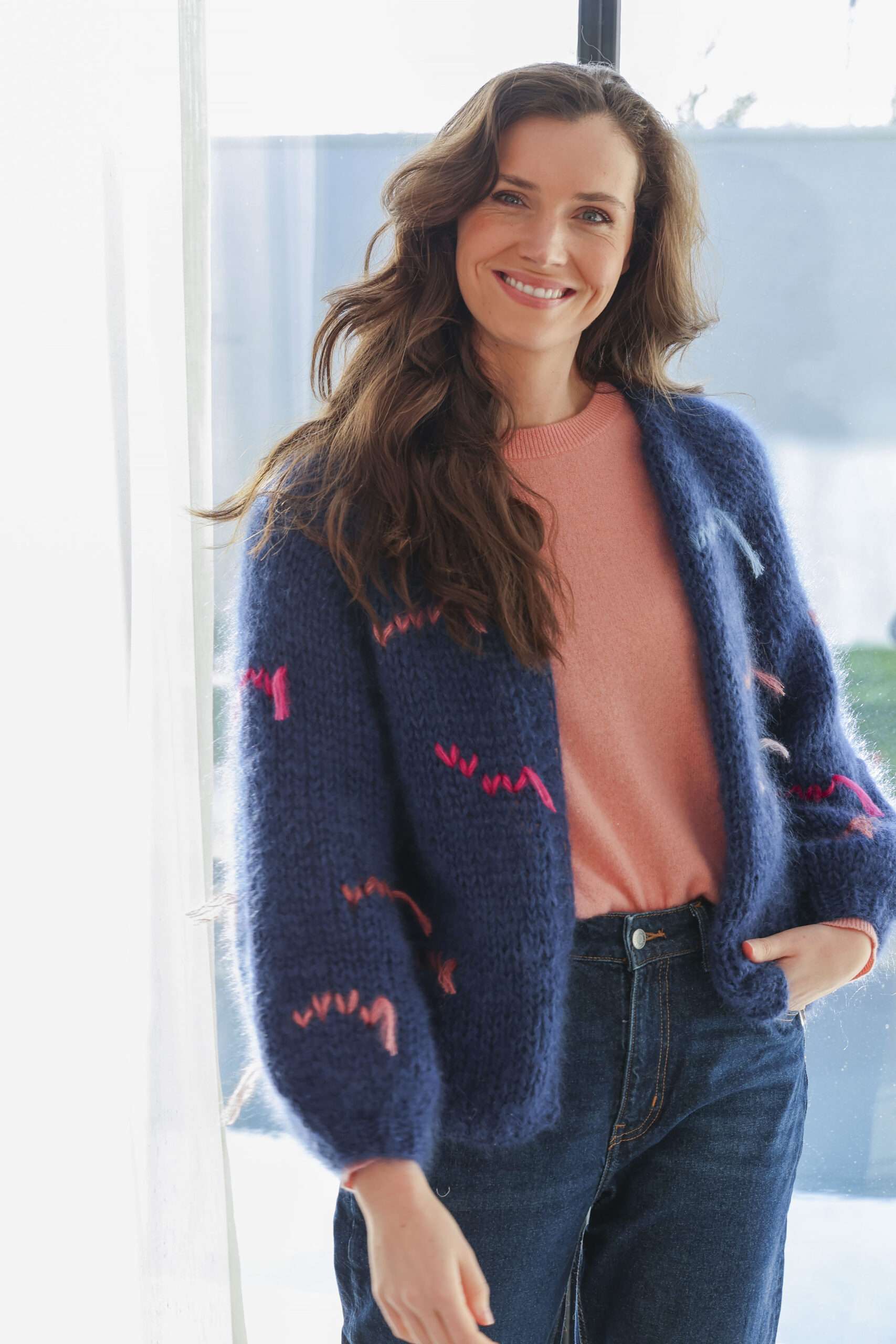 Atelier Basile - Cardigan PAULETTE Navy – Bild 2