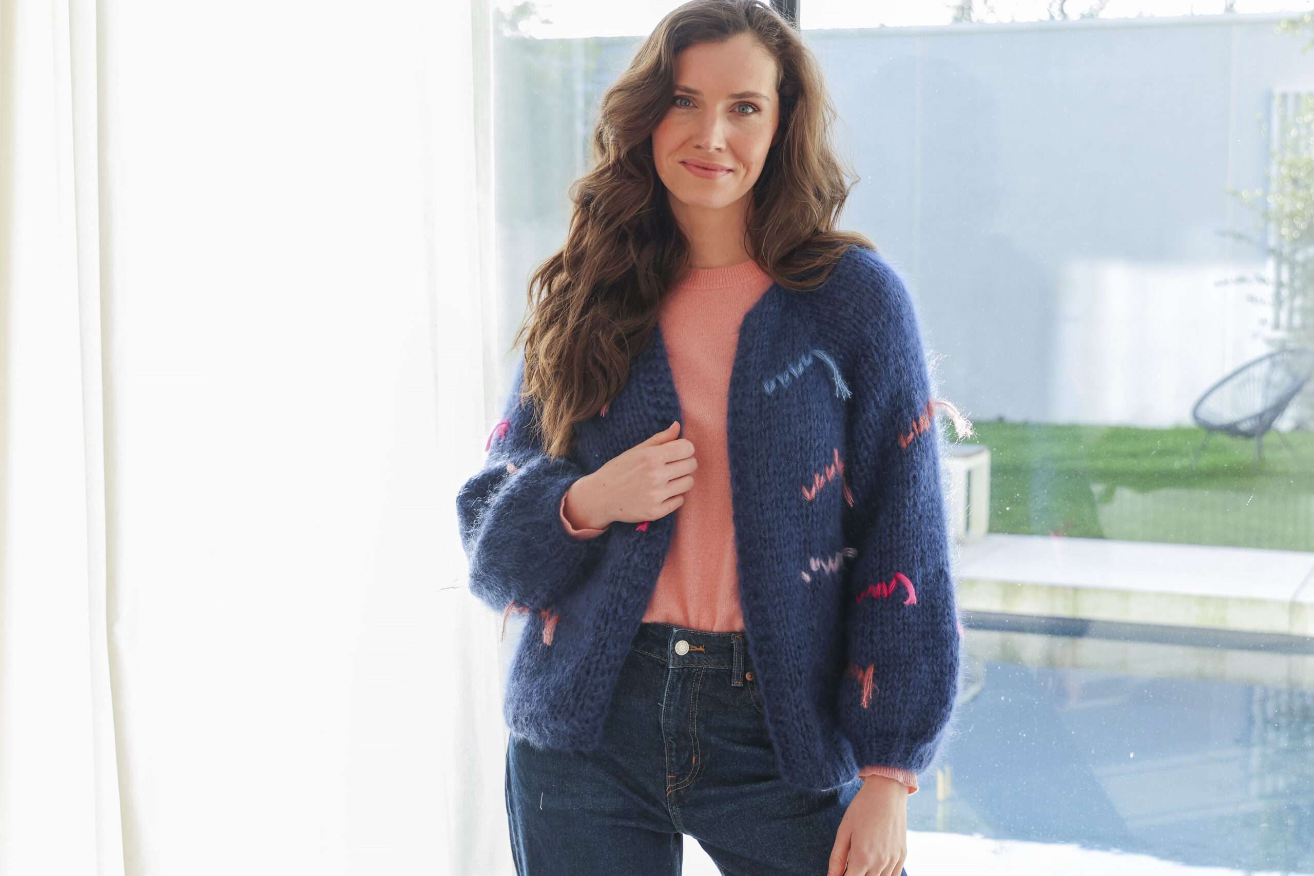 Atelier Basile - Cardigan PAULETTE Navy – Bild 4