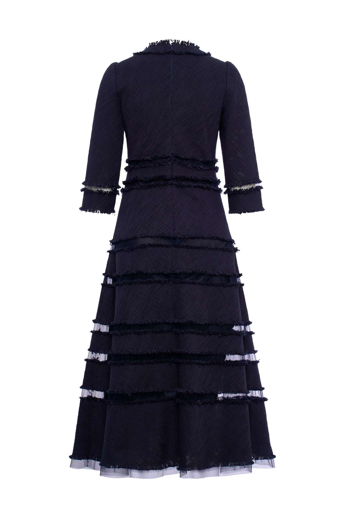 MAISON COMMON Dunkelblaues Jeanskleid mit Fransen – Bild 2